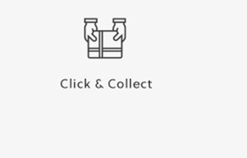 Click & Collect | Package with Hands Icon